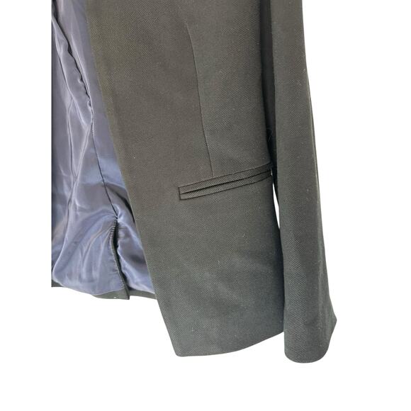 J.Crew Black Stretch Twill Basic Classic Classy Open Going‎ Out Blazer Size 0 - Picture 7 of 11